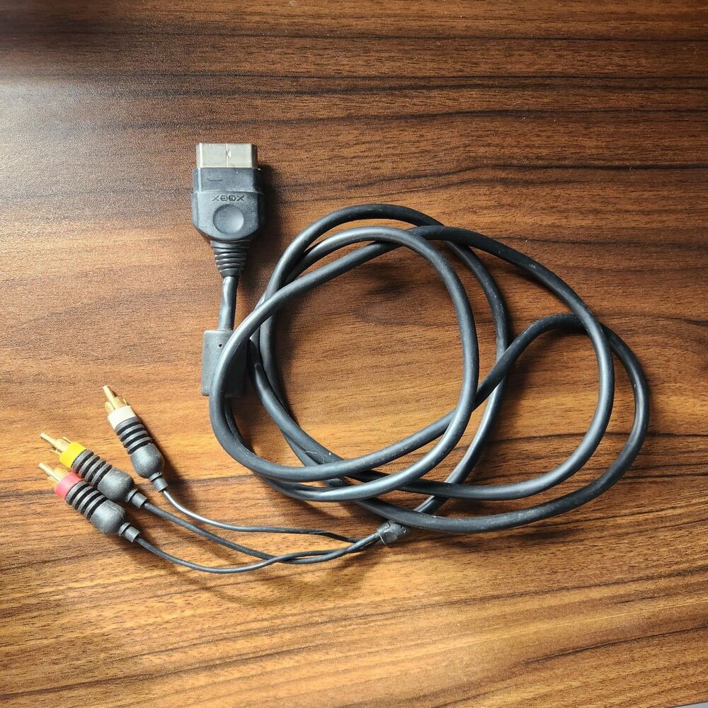Official OEM Microsoft AV Audio Video composite Cable for Original XBOX
